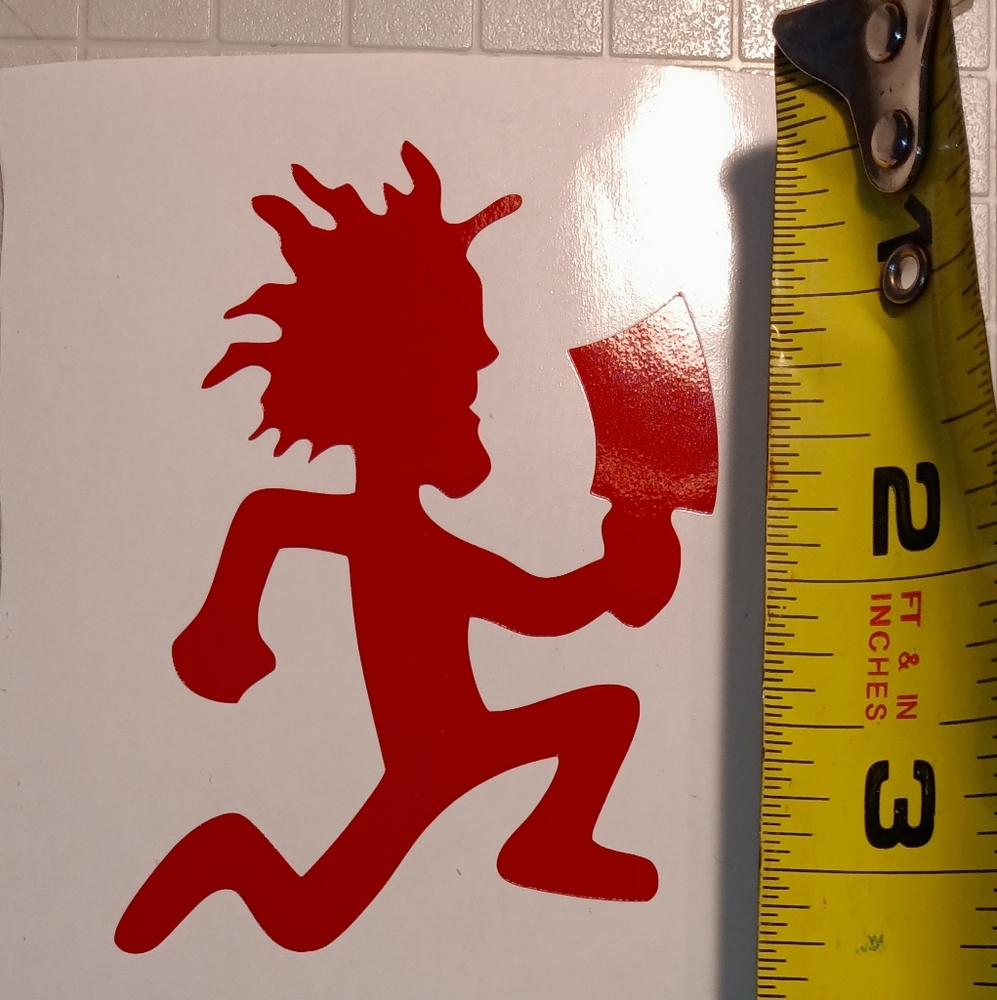 Hatchet Man vinyl decal Red